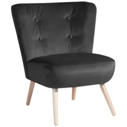 Sessel in Samt, Velours Anthrazit