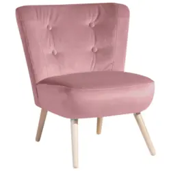 Sessel in Samt, Velours Rosa