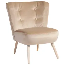 Sessel in Samt, Velours Sandfarben