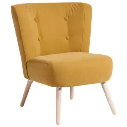 Sessel in Velours Gelb