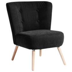 Sessel in Velours Schwarz