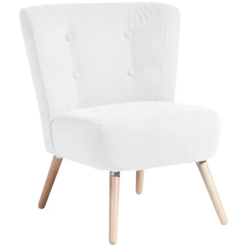Sessel in Velours Creme