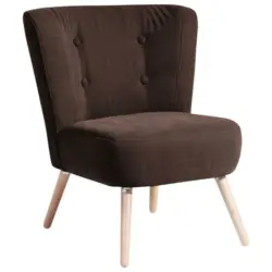 Sessel in Velours Braun