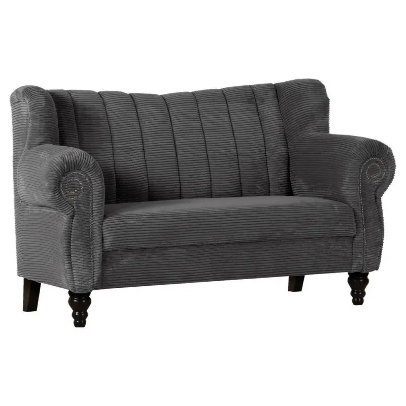 Sofa in Cord Dunkelgrau