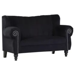 Sofa in Chenille Schwarz