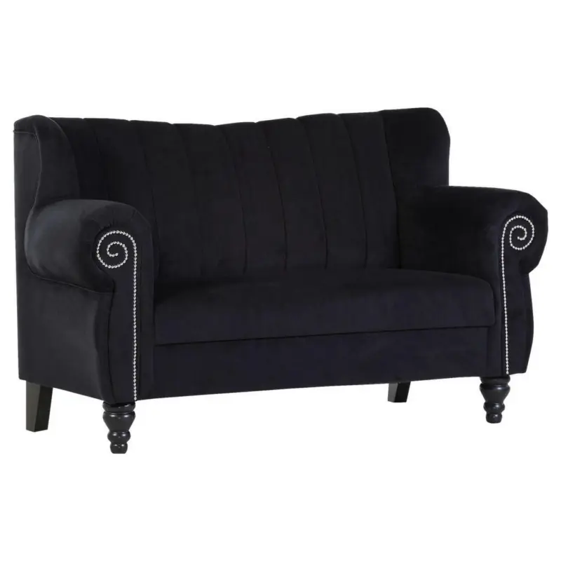 Sofa in Chenille Schwarz