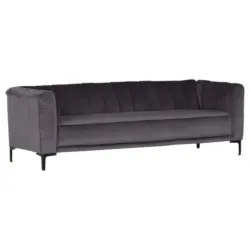 Sofa in Samt Dunkelgrau