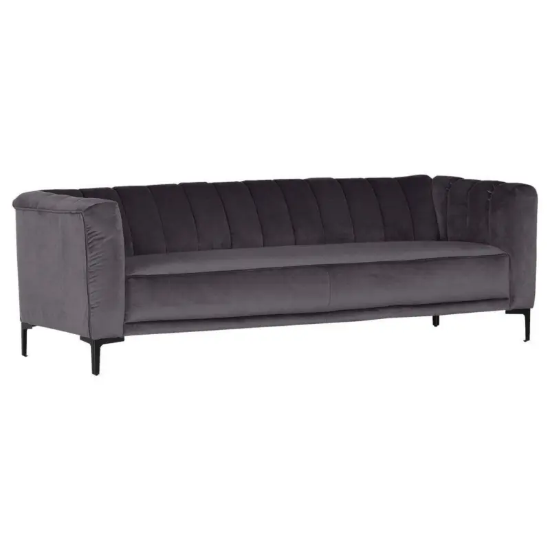 Sofa in Samt Dunkelgrau