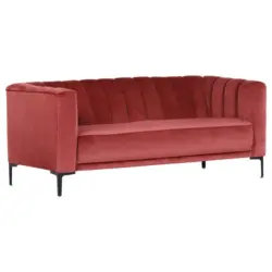 Sofa in Samt Rot