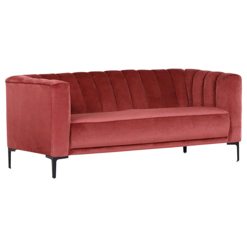 Sofa in Samt Rot