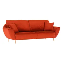 Sofa in Flachgewebe Orange