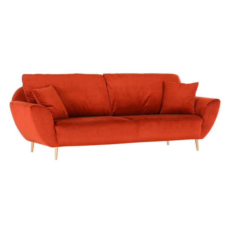 Sofa in Flachgewebe Orange