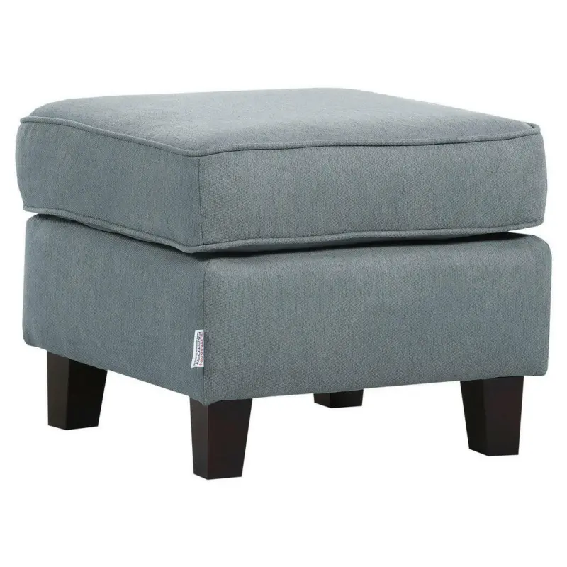 Hocker in Holz, Textil Hellblau