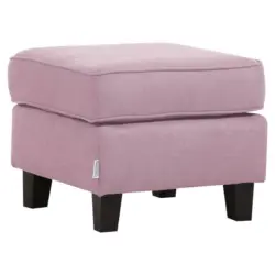 Hocker in Holz, Textil Rosa