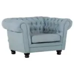 XXXLutz Lauterach - Ihr M&ouml;belhaus bei Bregenz Chesterfield-Sessel in Flachgewebe Hellblau