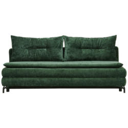 Schlafsofa in Chenille, Plüsch Grün