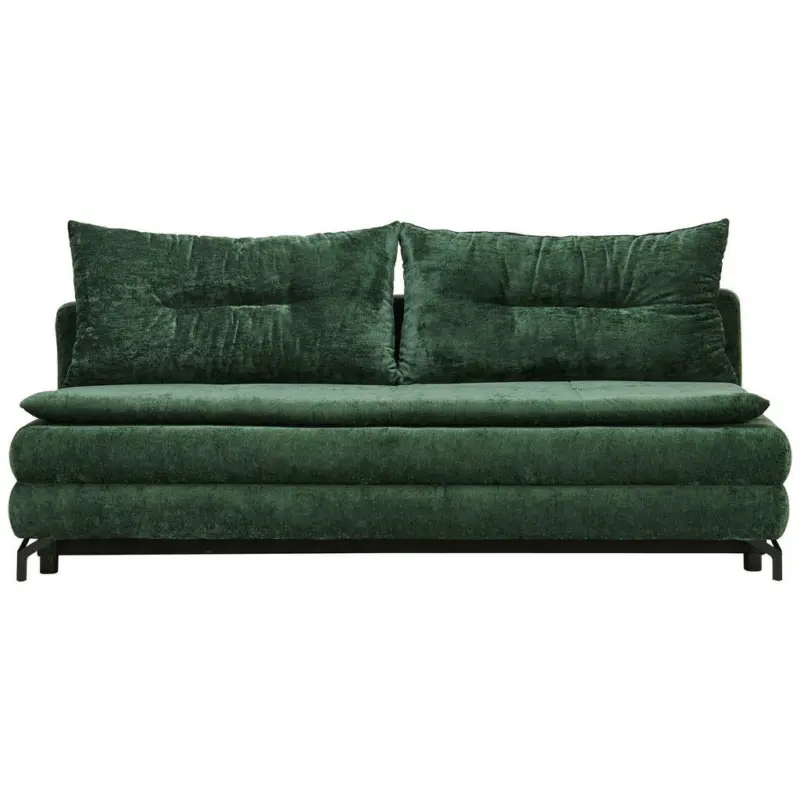 Schlafsofa in Chenille, Plüsch Grün