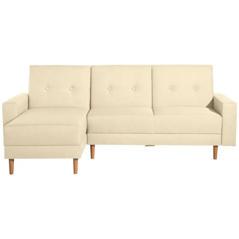 Eckschlafsofa in Flachgewebe Braun