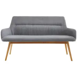 Sitzbank 157/88/62,5 cm in Eichefarben, Dunkelgrau