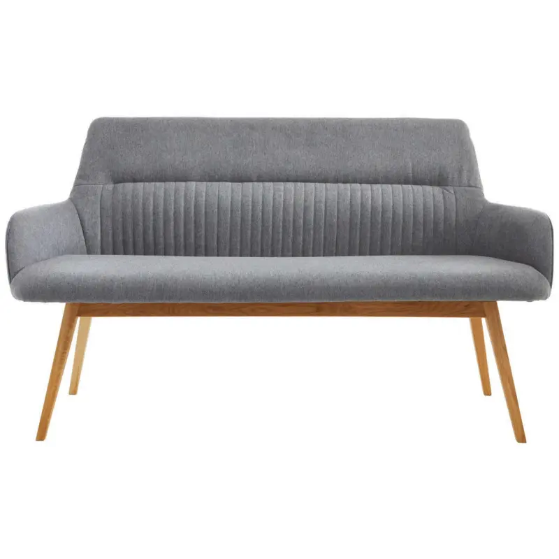 Sitzbank 157/88/62,5 cm in Eichefarben, Dunkelgrau