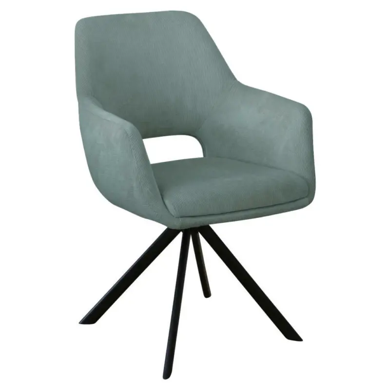 Armlehnstuhl in Eisen Webstoff