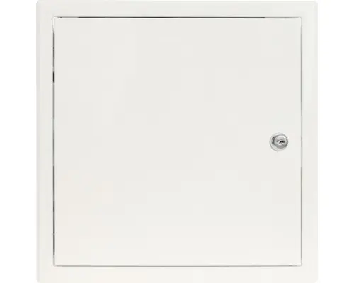 Revisionstür Softline Stahlblech verzinkt weiss RAL 9016 mit Zylinderschloss 20 x 20 cm