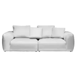 Bigsofa in Samt Wei&szlig;