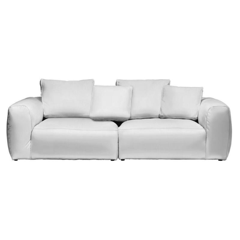 Bigsofa in Samt Weiß