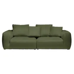 Bigsofa in Samt Dunkelgrün