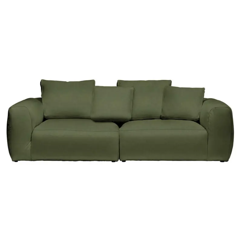 Bigsofa in Samt Dunkelgrün