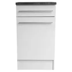 Schubkastenunterschrank 50/90/60 cm in Weiß, Weiß Hochglanz