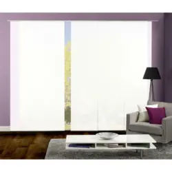 Flächenvorhang Rom, 5-Tlg. in Weiß halbtransparent