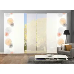 Flächenvorhang Rawlins, 6-Tlg. in Orange blickdicht