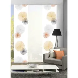 Flächenvorhang Rawlins, 3-Tlg. in Orange blickdicht