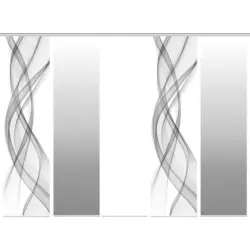 Flächenvorhang Ferrola, 5-Tlg. in Grau blickdicht