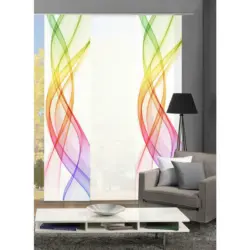 Flächenvorhang Ferrola, 3-Tlg. in Multicolor blickdicht