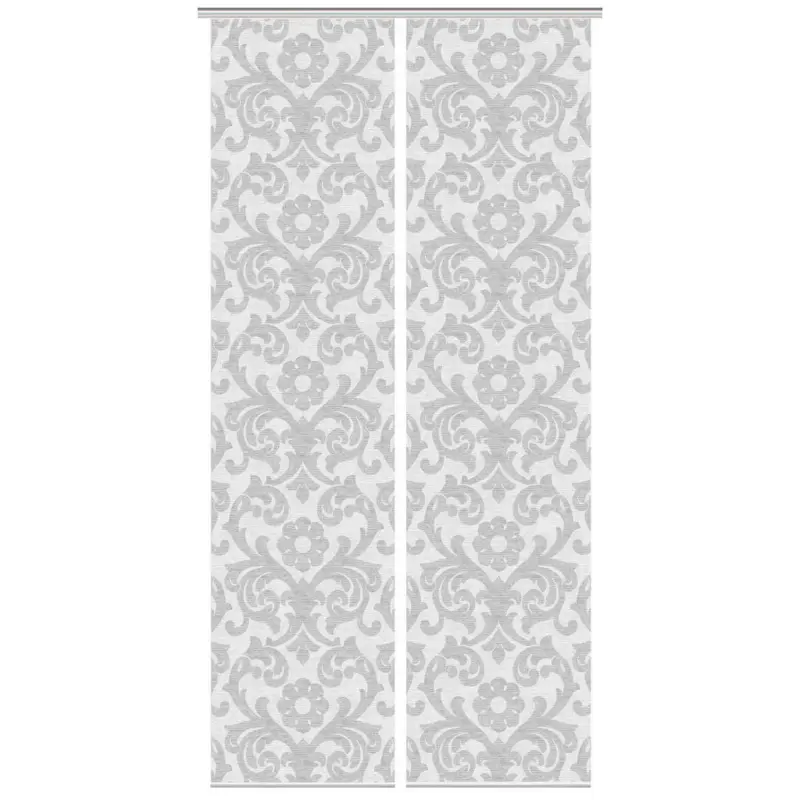 Flächenvorhang Ornamia in Grau halbtransparent