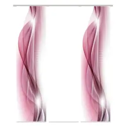 Flächenvorhang Neblana, 3-Tlg. in Rot blickdicht