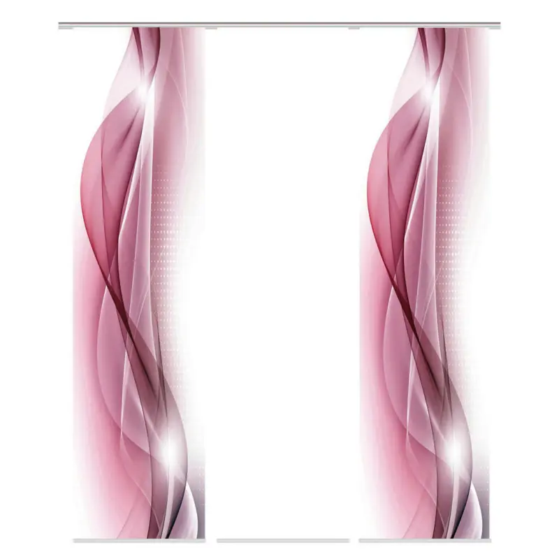 Flächenvorhang Neblana, 3-Tlg. in Rot blickdicht