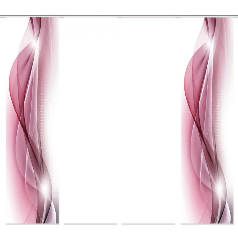 Flächenvorhang Neblana, 4-Tlg. in Rot blickdicht