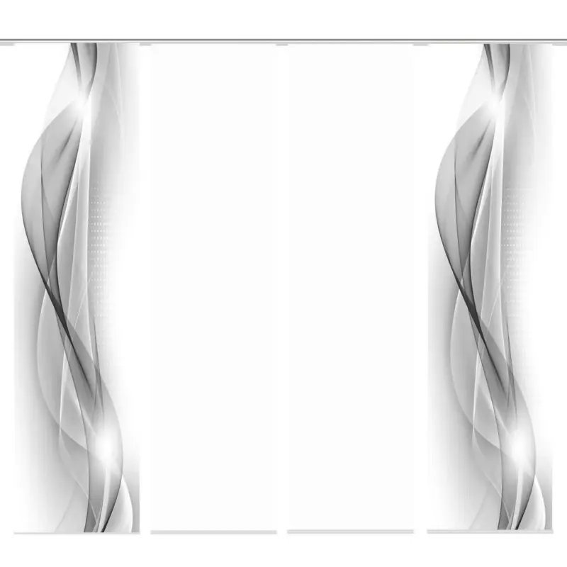 Flächenvorhang Neblana, 4-Tlg. in Grau blickdicht