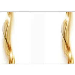 Flächenvorhang Neblana, 5-Tlg. in Goldfarben blickdicht