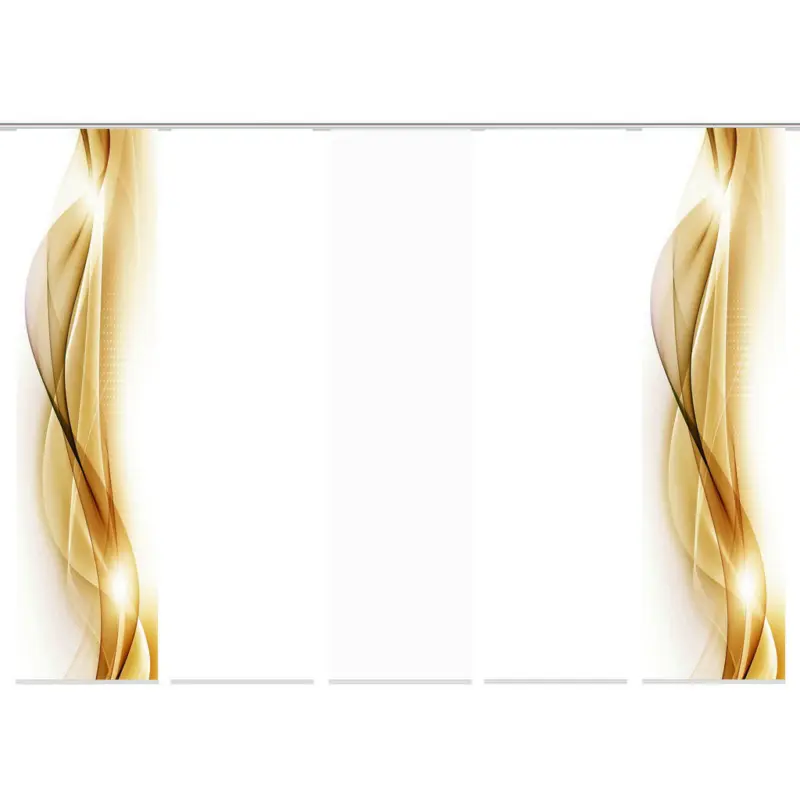 Flächenvorhang Neblana, 5-Tlg. in Goldfarben blickdicht