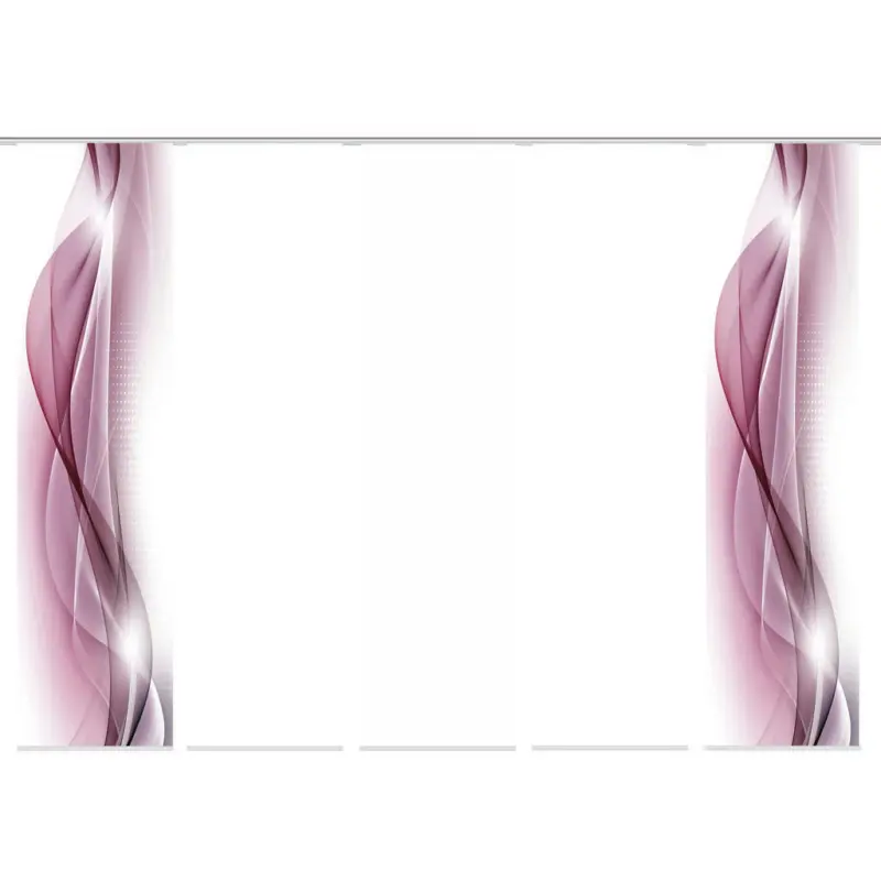 Flächenvorhang Neblana, 5-Tlg. in Rot blickdicht