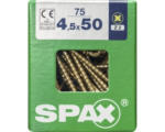 Hornbach Spax Universalschraube Kreuzschlitz PZ 2, Senkkopf, Holz-Vollgewinde, 4,5x50 mm, 75 Stück