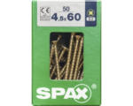 Hornbach Spax Universalschraube Kreuzschlitz PZ 2, Senkkopf, Holz-Vollgewinde, 4,5x60 mm, 50 Stück