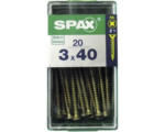 Hornbach Spax Universalschraube Kreuzschlitz PZ 1, Senkkopf, Holz-Vollgewinde, 3x40 mm, 20 Stück