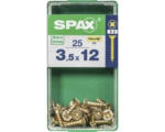 Hornbach Spax Universalschraube Kreuzschlitz PZ 2, Senkkopf, Holz-Vollgewinde, 3,5x12 mm, 25 Stück