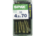 Hornbach Spax Universalschraube Kreuzschlitz PZ 2, Senkkopf, Holz-Vollgewinde, 4,5x70 mm, 10 Stück