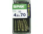 Hornbach Spax Universalschraube Kreuzschlitz PZ 2, Senkkopf, Holz-Vollgewinde, 4,5x70 mm, 10 Stück